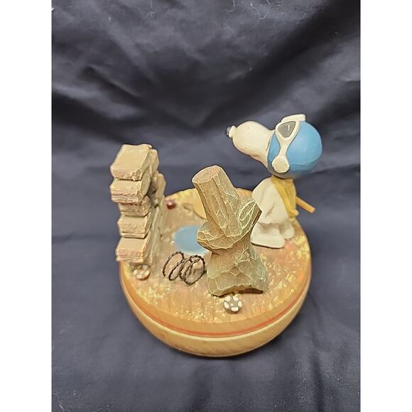 Vintage Anri Peanuts Snoopy Music Box Reuge 1968 Pack Your Troubles In Old Kit - Picture 3 of 4